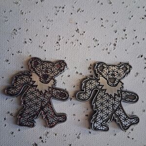 Silver Glitter And Non Glitter Sacred G Dancing Bear Set